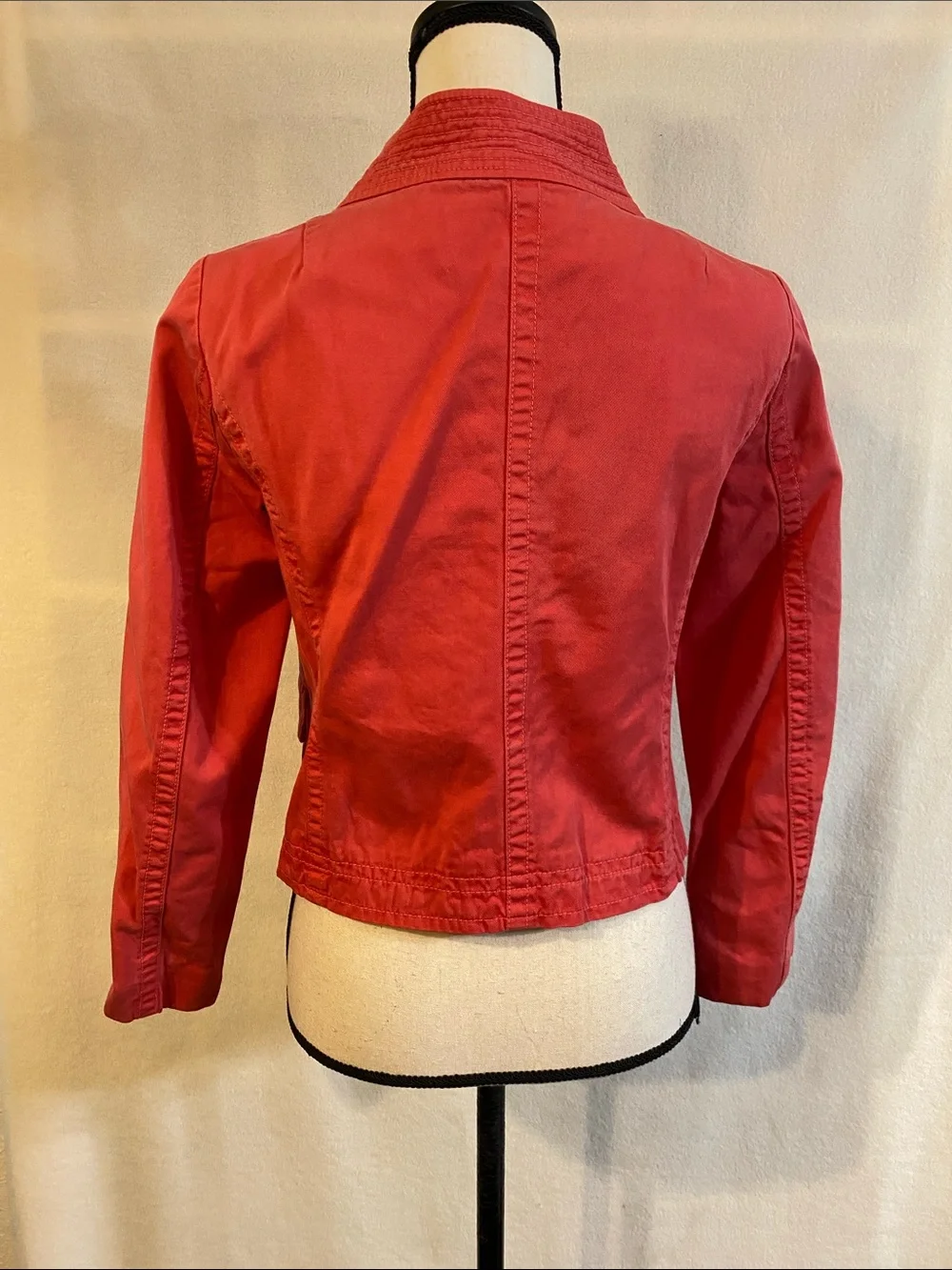 J. Crew strawberry ice pink cotton twill cropped chino Colette jacket